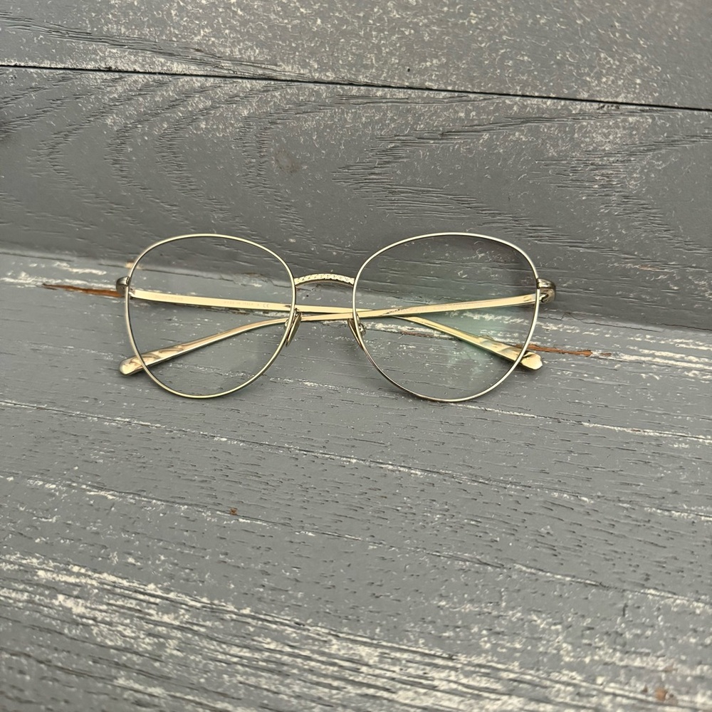 CHANEL Gold Wire Frame Glasses